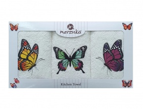 VLK 30x50 BASKILI 3'LÜ EL HAVLUSU